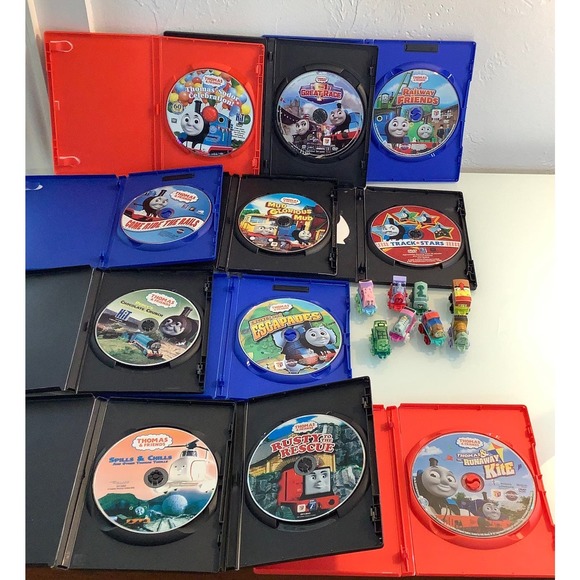 Thomas & Friends 11 DVD bundle with 8 trains toys EUC - Picture 6 of 8